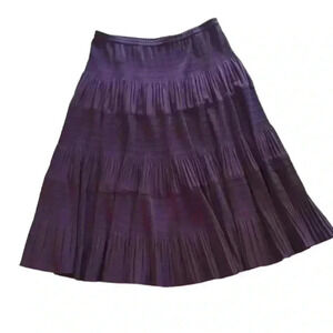 Apostrophe Beautiful dark plum/ purple boho tiered skirt‎ Size 14/16 . EUC.